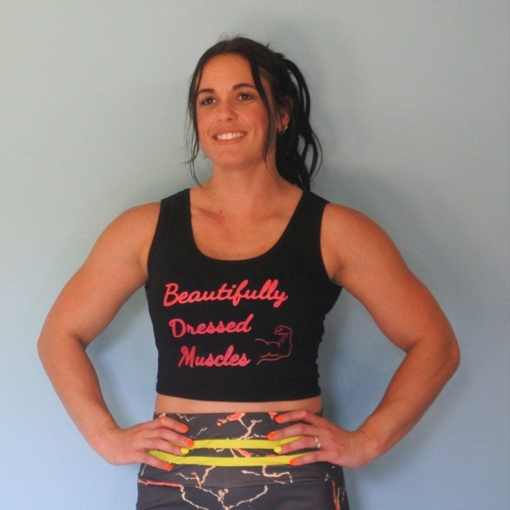 "Beautifully Dressed Muscles" Crop Tank